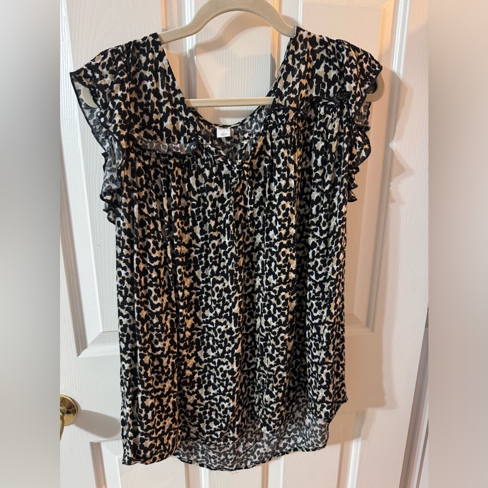 Old Navy Leopard Print Blouse
